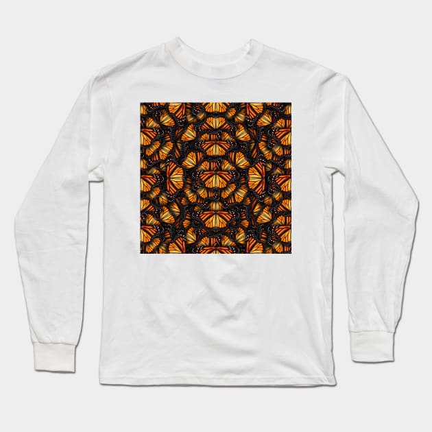 Heaps of Orange Monarch Butterflies Long Sleeve T-Shirt by BonniePhantasm